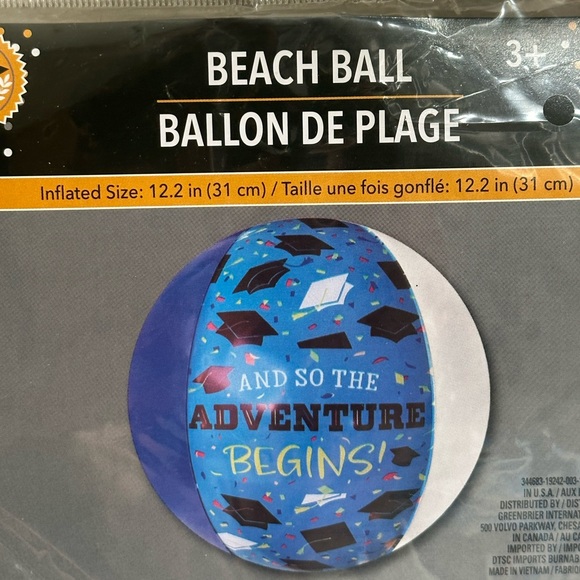 Graduation 12.2” Inflatable Beach Pool Volley Ball NWT - Picture 6 of 7